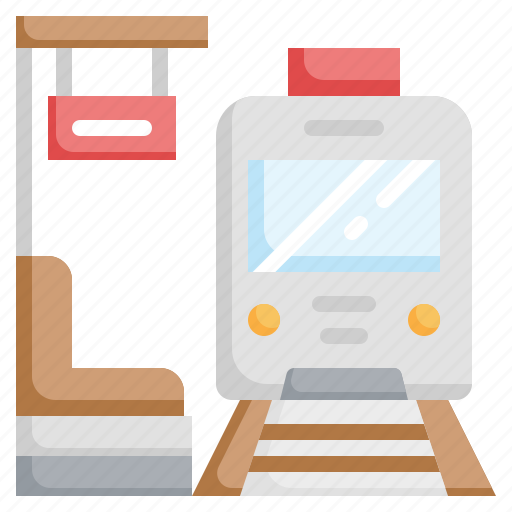 Railway, station, train, railroad, metro, subway icon - Download on Iconfinder