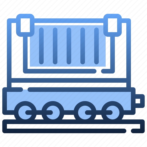 Freight, wagon, cargo, train, shipping, transportation, industry icon - Download on Iconfinder