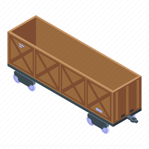 Train, container, isometric icon - Download on Iconfinder