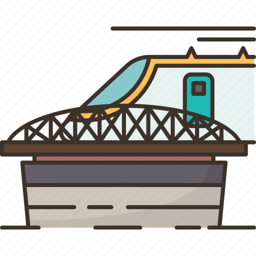 Bridge, train, railway, journey, transportation icon - Download on Iconfinder