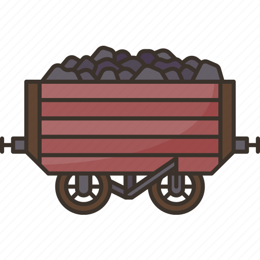 Coal, wagon, mining, trolley, cargo icon - Download on Iconfinder