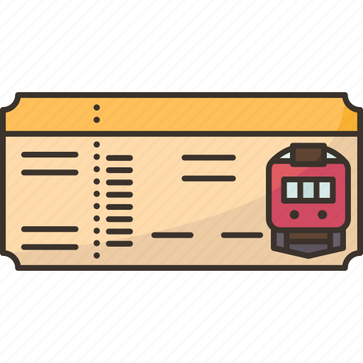 Ticket, train, travel, railway, route icon - Download on Iconfinder