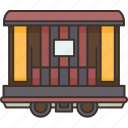trailer, rail, trolley, transport, goods