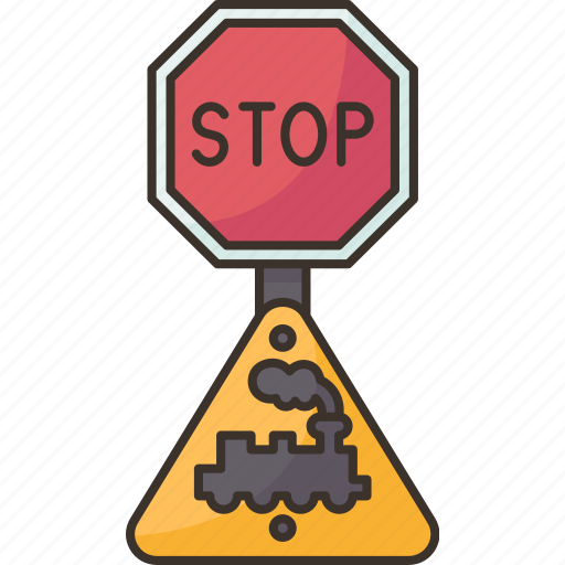 Train, stop, sign, barrier, crossroads icon - Download on Iconfinder