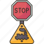train, stop, sign, barrier, crossroads 