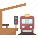 railway, train, station, transit, transportation
