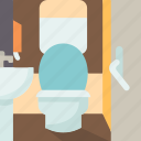 toilet, train, interior, restroom, flush