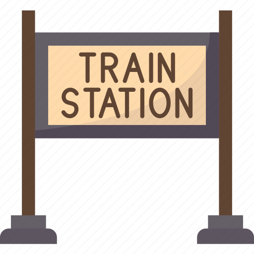 Train, station, sign, platform, railway icon - Download on Iconfinder