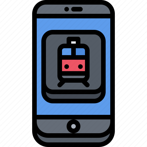 Smartphone, app, railway, station, train, metro, transport icon - Download on Iconfinder