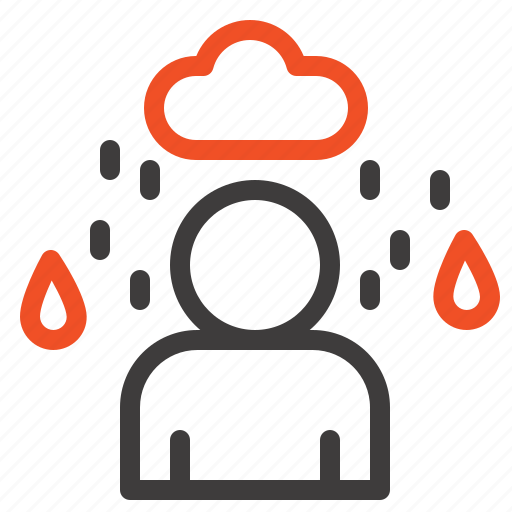 Cloud, man, rainy icon - Download on Iconfinder