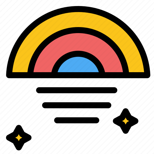Rainbow, rainy, sky, weather icon - Download on Iconfinder