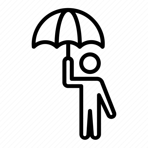 Man, protection, raining, rainshade, umbrella icon - Download on Iconfinder
