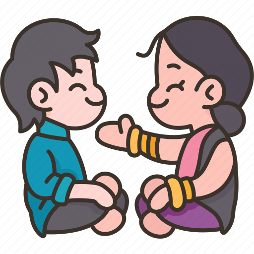 Brother, sister, sibling, indian, celebration icon - Download on Iconfinder