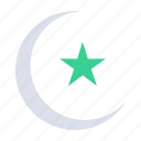 crescent, islam, moon, star