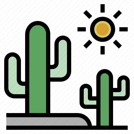 Desert, cactus, sun, sand, nature icon - Download on Iconfinder