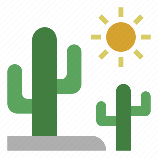 Desert, cactus, sun, sand, nature icon - Download on Iconfinder