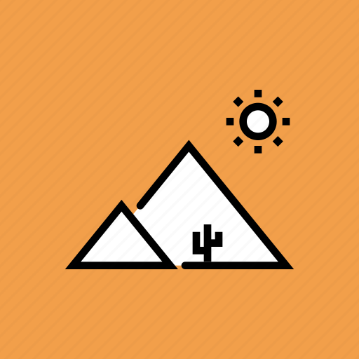 Arabia, desert, egypt, pyramid, egyptian, cactus, landscape icon - Download on Iconfinder