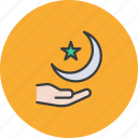 crescent, moon, ramadan, star