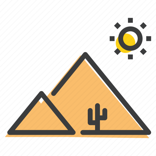 Arabia, desert, egypt, pyramid, landscape, scenery icon - Download on Iconfinder