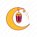 moon, lantern, crescent, islamic, ramadan, traditional, religion, light, islam