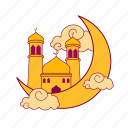 mosque, lantern, crescent, ramadan, islamic, kareem, eid, traditional, religion