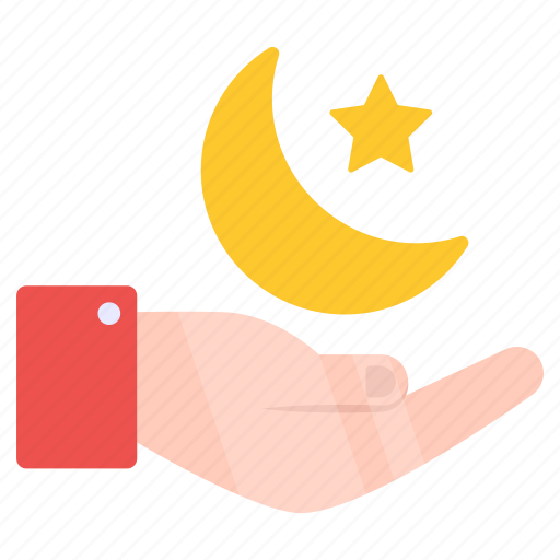 Eid moon, crescent, moon and star, nighttime, night mode icon - Download on Iconfinder