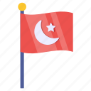 pakistan flag, flagpole, national flag, streamer, pennant