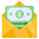 money envelope, monetize, dollar envelope, cash envelope, financial letter