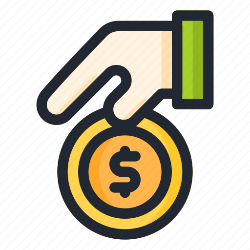 Charity, coin, dollar, donation, money, zakat icon - Download on Iconfinder