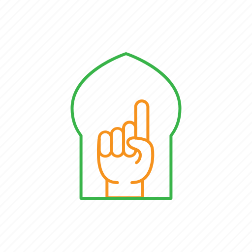 Finger, index, islam, tauhid icon - Download on Iconfinder