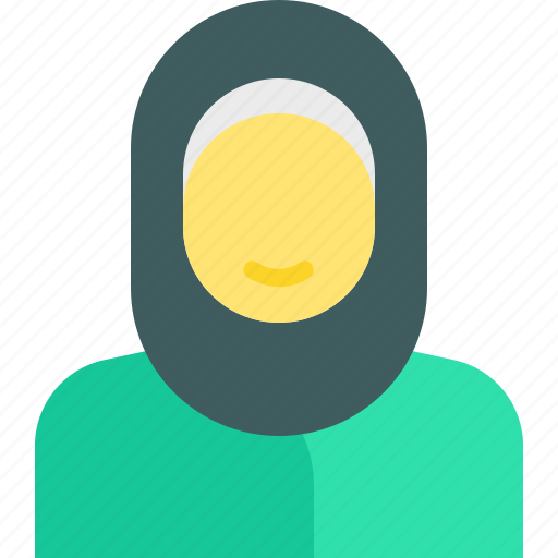 Hijab, woman, muslim, islamic, islam, female, avatar icon - Download on Iconfinder
