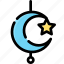 decoration, greeting, hanging, islamic, moon, ramadan, star 