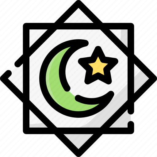 Decoration, islamic, kareem, moon, muslim, ramadan, star icon - Download on Iconfinder