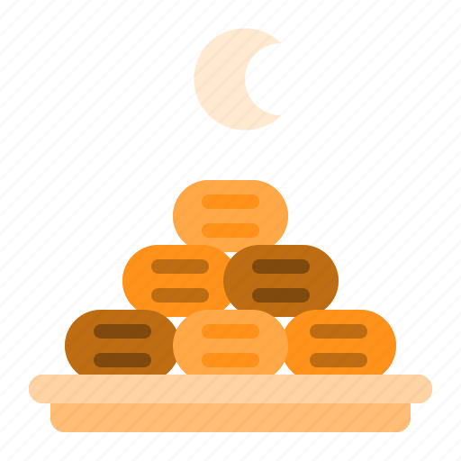 Ramadan, dates, fruit, break, fasting, crescent, food icon - Download on Iconfinder