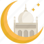 islam, moon, mosque, muslim, ramadan, religion, star 