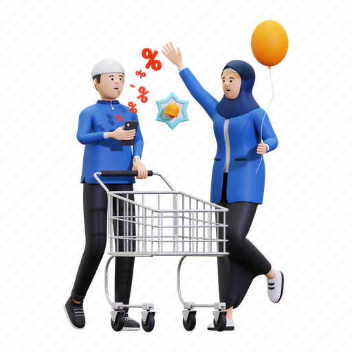 Sale, shopping, discount, ecommerce, shop, store, ramadan sale 3D illustration - Download on Iconfinder