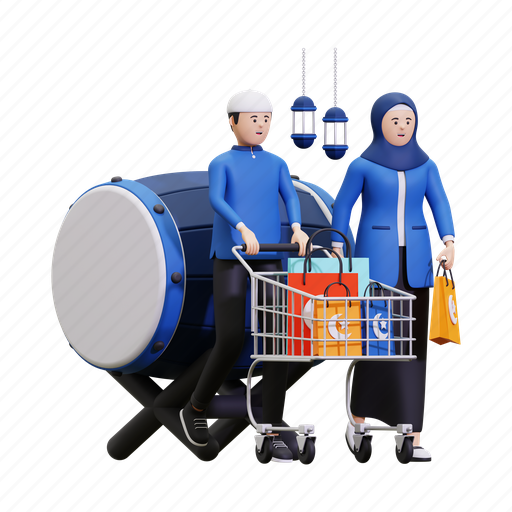 Sale, discount, ecommerce, shopping, shop, ramadan sale, cart 3D illustration - Download on Iconfinder