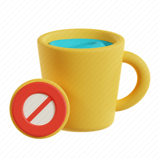 No, drink, time, 3d 3D illustration - Download on Iconfinder