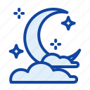 night, moon, cloud, ramadan