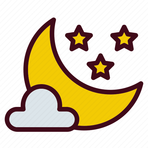 Half, moon, cloud, night, star icon - Download on Iconfinder