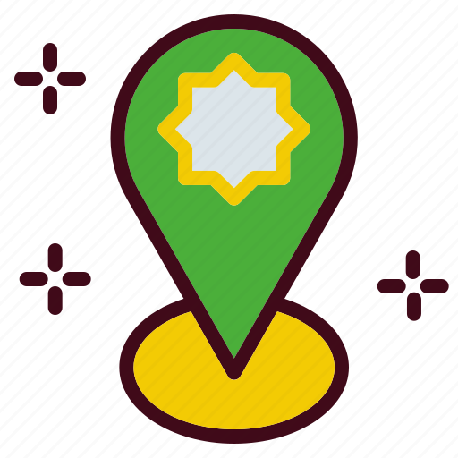 Mosque, location, pin, navigation, map icon - Download on Iconfinder
