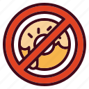 no, eat, donut, prohibited, forbidden, stop