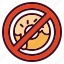 no, eat, donut, prohibited, forbidden, stop 