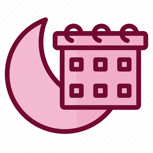 Calendar, moon, ramadan, date, eid icon - Download on Iconfinder