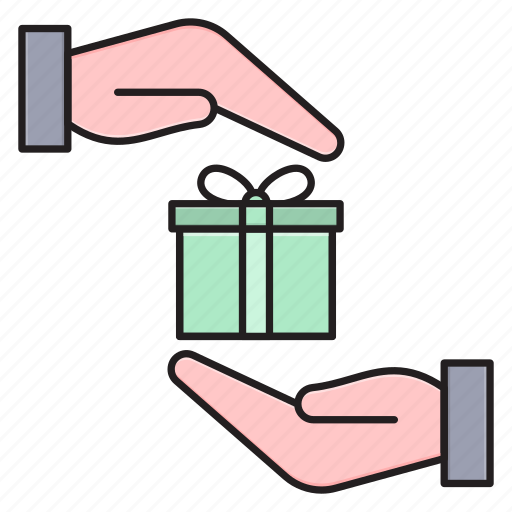 Care, gift, hand, present, safety icon - Download on Iconfinder