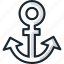 anchor, boat, sea, ship 