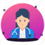 doctor, female, lady, professional, physician, stethoscope, avatar 