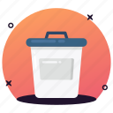 delete, dustbin, remove, trash, bin, bucket, garbage