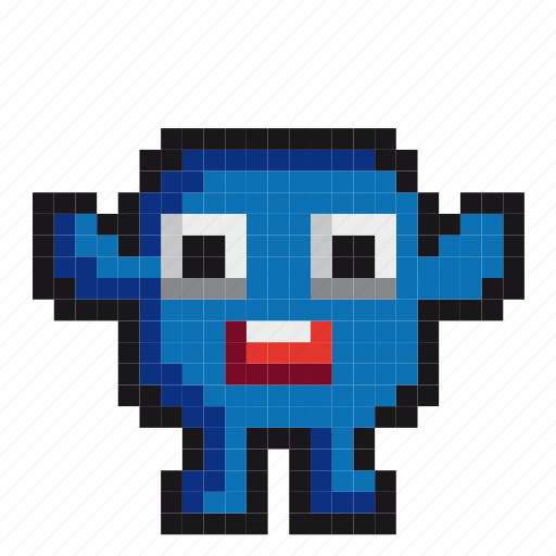 Avatar, cartoon, character, game, gaming, monster, pixel-art icon - Download on Iconfinder