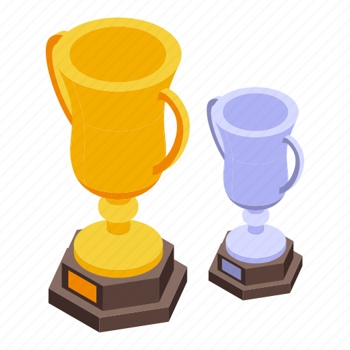 Ranking, cups, isometric icon - Download on Iconfinder